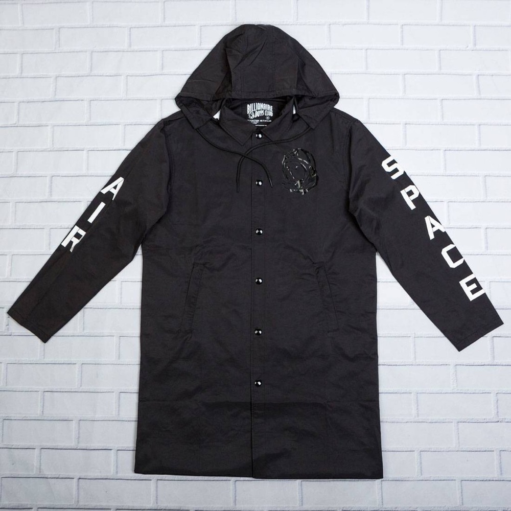 BILLIONAIRE BOYS CLUB MEN AIR SPACE JACKET BLACK & WHITE BBC RAIN COAT Size M